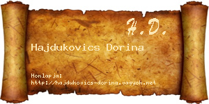 Hajdukovics Dorina névjegykártya